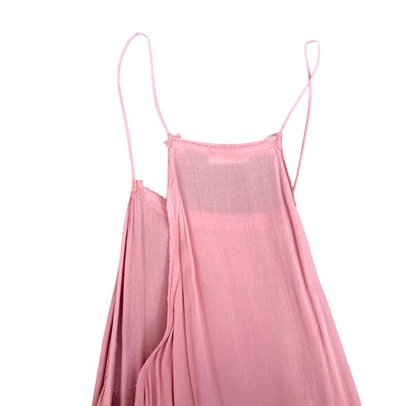 Free People Two For Tea Slip Babydoll Mini Dress In Blush Pink Women's SMALL - Picture 3 of 4